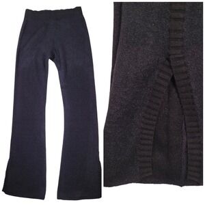 Kerisma NWT Kelsey‎ Angora Blend Black Knit Flare Pants M Quiet Luxury Cozycore